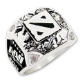 Maxim Series Men's All Metal Top Ring (Multi Stone Option)